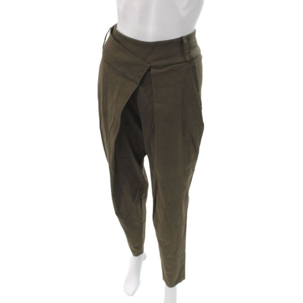 Urban Zen Womens Designer Harem Pants Brown Linen Pull On Size XS